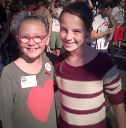 Lexi with BeBe Wood at Aidswalk 2012