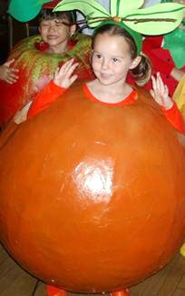 Lexi as the orange for Juicy Juice